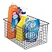 mDesign Metal Wire Food Storage Basket Organizer with Handles for Organizing Kitchen Cabinets, Pantry Shelf, Bathroom, Laundry Room, Closets, Garage - Concerto Collection - 4 Pack - Bronze