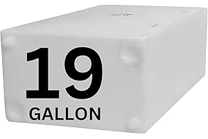 Ameri-Kart 19 Gallon RV Fresh Water Tank, Potable Water Storage Tank for Drinking, Cooking, Cleaning, Showering, for Campers, Trailers, Motorhomes, RVs, Cube Shape, 30" x 16" x 10" (WT-5450)