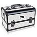 SHANY Premier Fantasy Professional Makeup Train Case Cosmetic Box Portable Makeup Case Organizer Jewelry storage with Locks, 3 Trays, Makeup Brush Holder and Cosmetics Mirror - Snow White