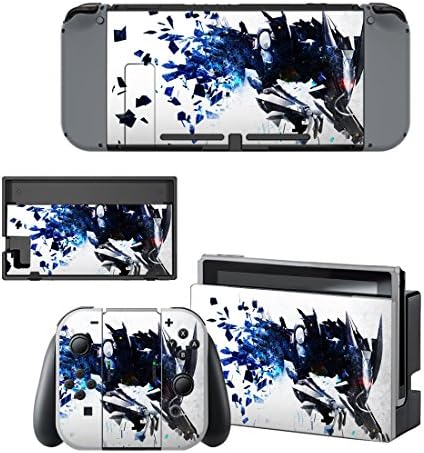 Nin Switch Skin Stickers,AIRUTECHNIC Full Set Faceplate Skin Decal Stickers for Nintendo Switch Console &amp; Joy-con Controller &amp; Dock Protection Set (Mech)