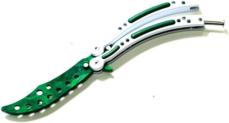 Cross Fire Cs:Go Practice Knife Handle Folding Tactical Training Knife( White Green)