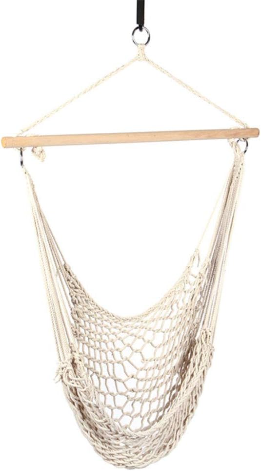 MHO Children's Swing, Natural Cotton Ropes Snug Secure Toddler Swing Seat Indoor Playground Easy Installation Swing Set