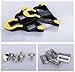 Bike Cleats Self-locking Road Cycling Bicycle Cleat Set Compatible with Shimano&Look (yellow)