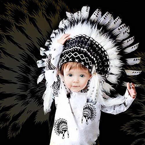 image for Luerme Feather Headdress Native American Indian Inspired Party F
