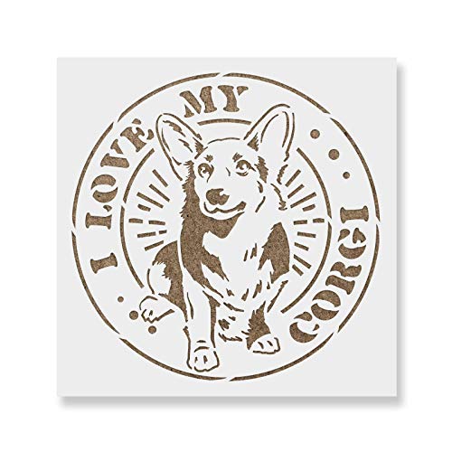 Corgi Dog Stencil Template for Walls and Crafts - Reusable Stencils for Painting in Small & Large Sizes