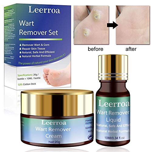 Wart Remover, Plantar Wart Remover, Foot Wart Remover, Wart Liquid, 2 in 1 Wart Removal ＆ Repair Set, Painlessly Removes Common and Plantar Warts, Advanced/Natural/Effective
