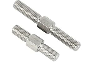 HOMEXO 304 Stainless Steel Left Right Thread Double End Thread Rod Positive Negative Thread Bar Stud Screw Bolts M3 M4 M5 M6 M8 M10-M16 1/2/3pcs (Color : 100mm, Size : M4-2pcs)