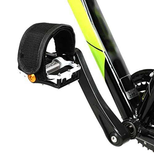 Bicycle Feet Strap Pedal Straps for Fixed Gear Bike,KingWo Fixie BMX Fixed Gear Bike Bicycle Adhesive Straps Pedal Toe Clip Strap Belt (Black)