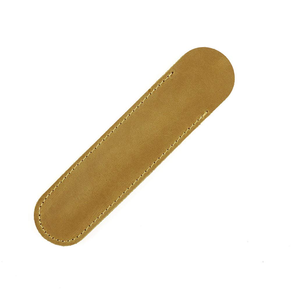 Leather Pen Case or Pencil Sleeve Holder, Single Fountain Pen Pouch, Green/Blue/Black/Yellow/Brown, Leather Vintage Pen Protective Sleeve Pouch Holder