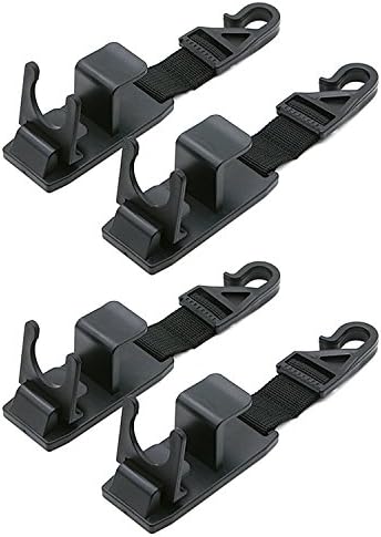 Zaker Car Seat Headrest Hooks - Strong And Durable Car SUV Backseat Headrest Hanger For Handbags, Purses, Coats and Grocery Bags, Universal Vehicle Car Seat Back Headrest Bottle Holder (4 Pack)