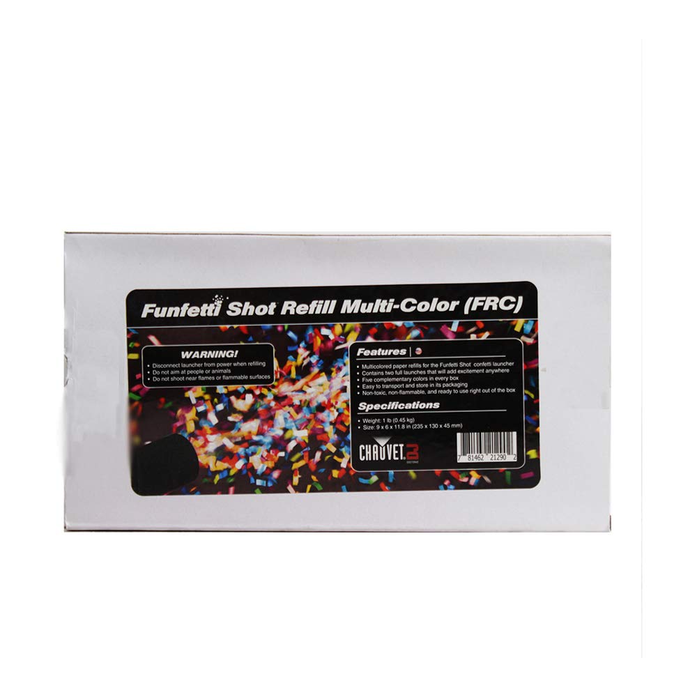 CHAUVET DJ Funfetti Shot DMX Event Confetti Cannon Refill Colour Wedding