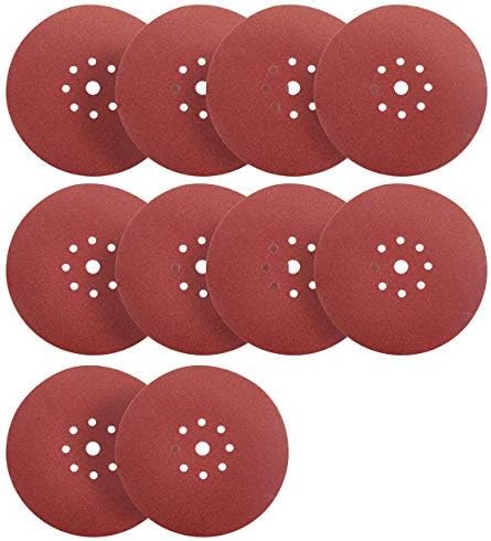 S&R Sanding Discs Set diameter 225mm - 10pcs Professional Abrasive Discs for Random Orbital Sanders Commercial Quality (P150 Grit)