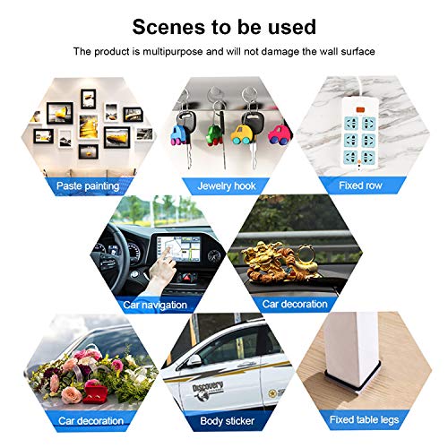 image for 10Pcs Washable Double Sided Sticky Gel Pads, WOVTE Multipurpose Reusab