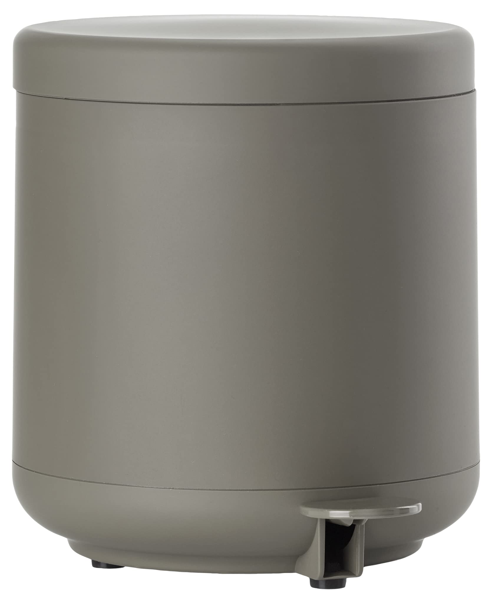 Zone Denmark Ume Bathroom Rubbish Bin, Cosmetic Bin, Pedal Bin with Lid for Bathroom, with Removable Inner Bucket and Soft-Close, Diameter 19.5 cm, Height 22 cm, 4 Litres, Taupe (Brown)