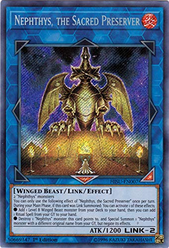 Yu-Gi-Oh! Singles - Nephthys, The Sacred Preserver - HISU-EN007 - Secret Rare - 1st Edition - Hidden Summoners