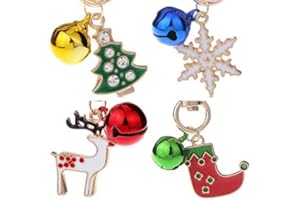 BoomBone Dog Collar Charms Christmas Pet Pendants for Cat Collars with Bell