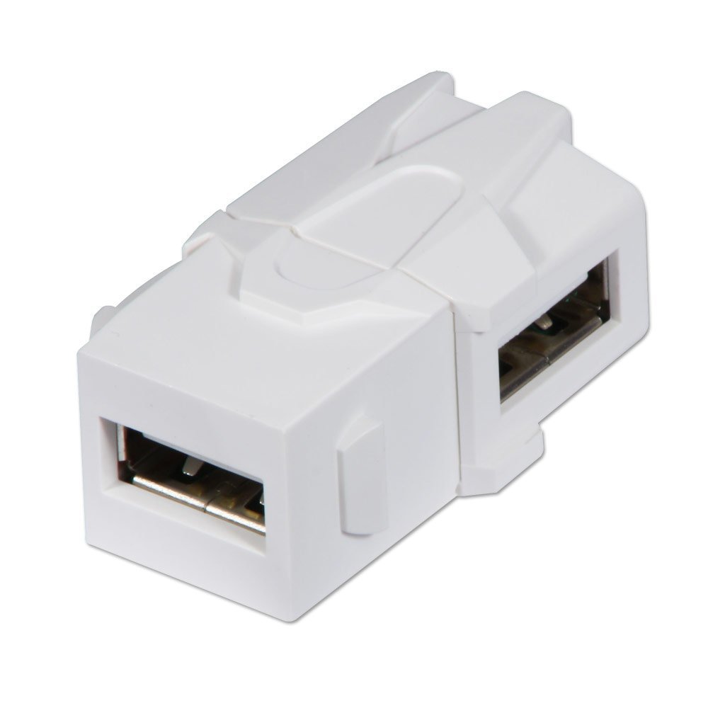 LINDY USB A to A 90 Degree Keystone