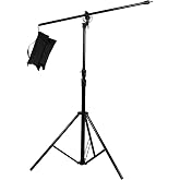 Amaran Aluminum Light Stand, 9.2ft/2.8m Adjustable Photography Stand | with Boom Arm,Sandbag, 1/4" Screw for Softbox, Studio Light, Flash, Umbrella, Ring Light,Camera, Max Load 5kg