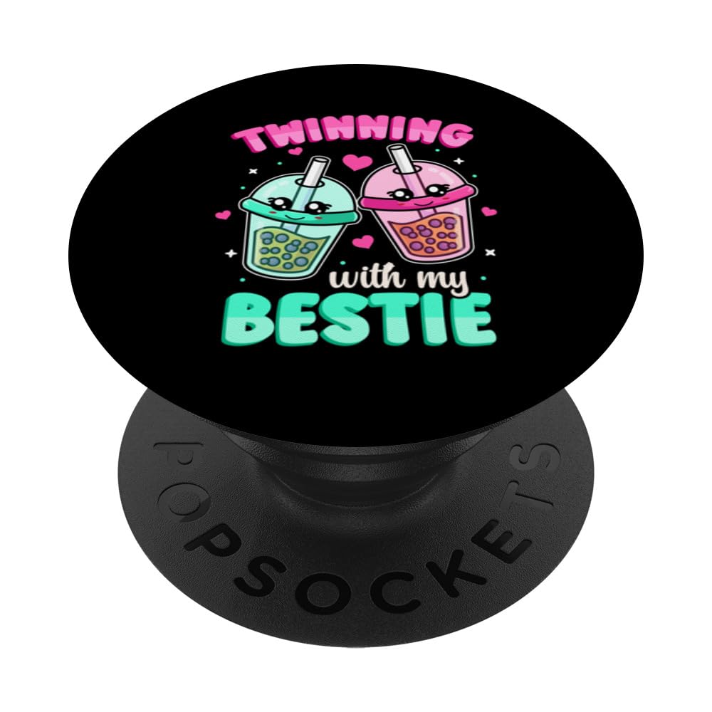 Friends Matching Twinning With My Bestie Bubble Tea PopSockets Adhesive PopGrip