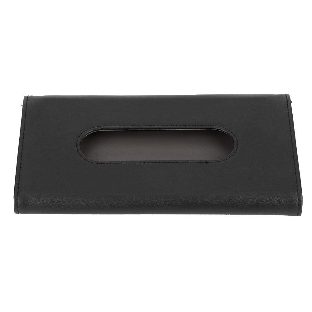Car Sun Visor Tissue Holder, PU Leather Portable Napkin Dispenser for SUV Truck, Hook and Loop Closure, 23cm x 13cm