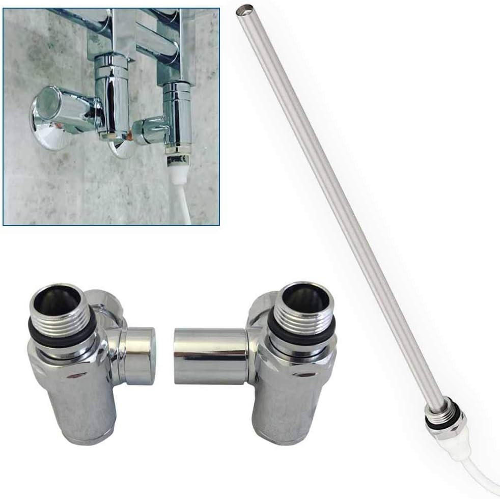 500W RICA PTC"Dual Fuel Valve Kit" for Heated Towel Rails & Radiators (Valve Kit & Electric Heating Element)