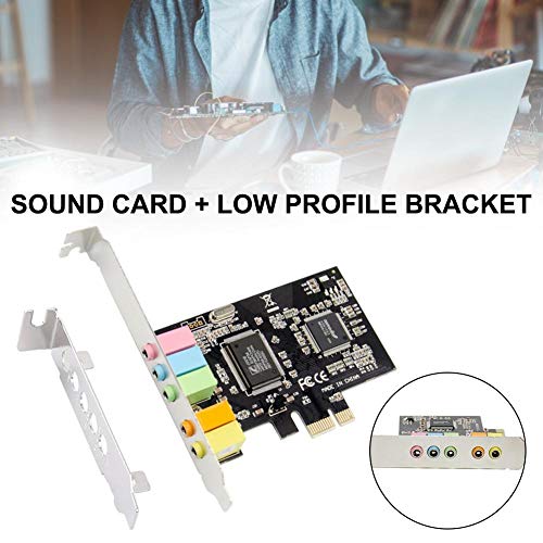PCIE sound card CMI8738 chip 5.1 channel stereo Audio Sound Card w/Low Express 5.1ch Profile PCI-E - Thumbnail 2