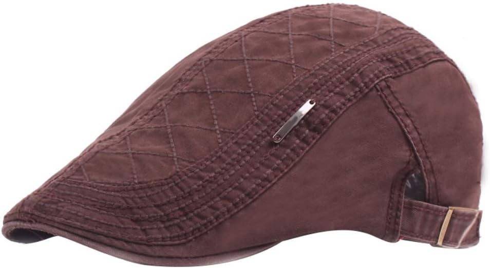 Portable for Vintage Unisex Twill Cotton Flat Peaked Cap Adjustable Newsboy Hunting Beret Hat