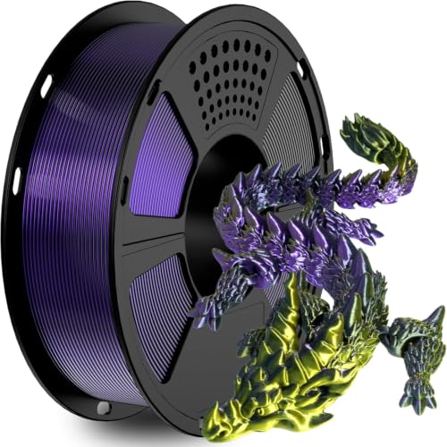 GIANTARM Silk PLA Filament 1.75mm,Tri Color PLA Purple Gold Black 1KG at Amazon