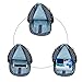 Moonwind Polka Dot 3pcs Kids Book Bag School Backpack Handbag Purse Girls Teen (Navy 4Pcs Polka Dots)