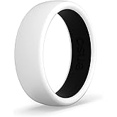 Enso Rings Dual Tone Silicone Wedding Ring – Two Tone Hypoallergenic Wedding Band – Comfortable Band for Active Lifestyle - Medical Grade Silicone – 1.75mm Thick Unisex Band