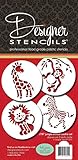 Designer Stencils C787 Jungle Animals Cookie, Beige/Semi-Transparent