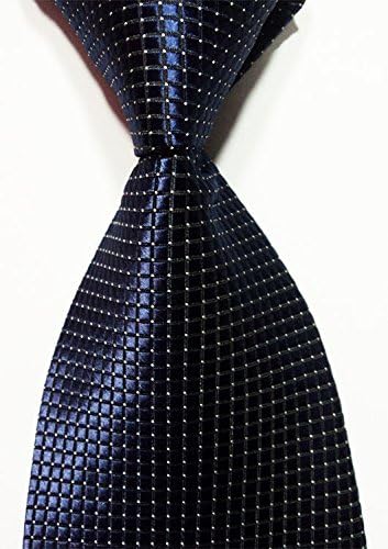 Scott Alain Creation - Neckties Classic Navy Blue Mosaic 100% New Jacquard Woven Silk Men's Tie Necktie
