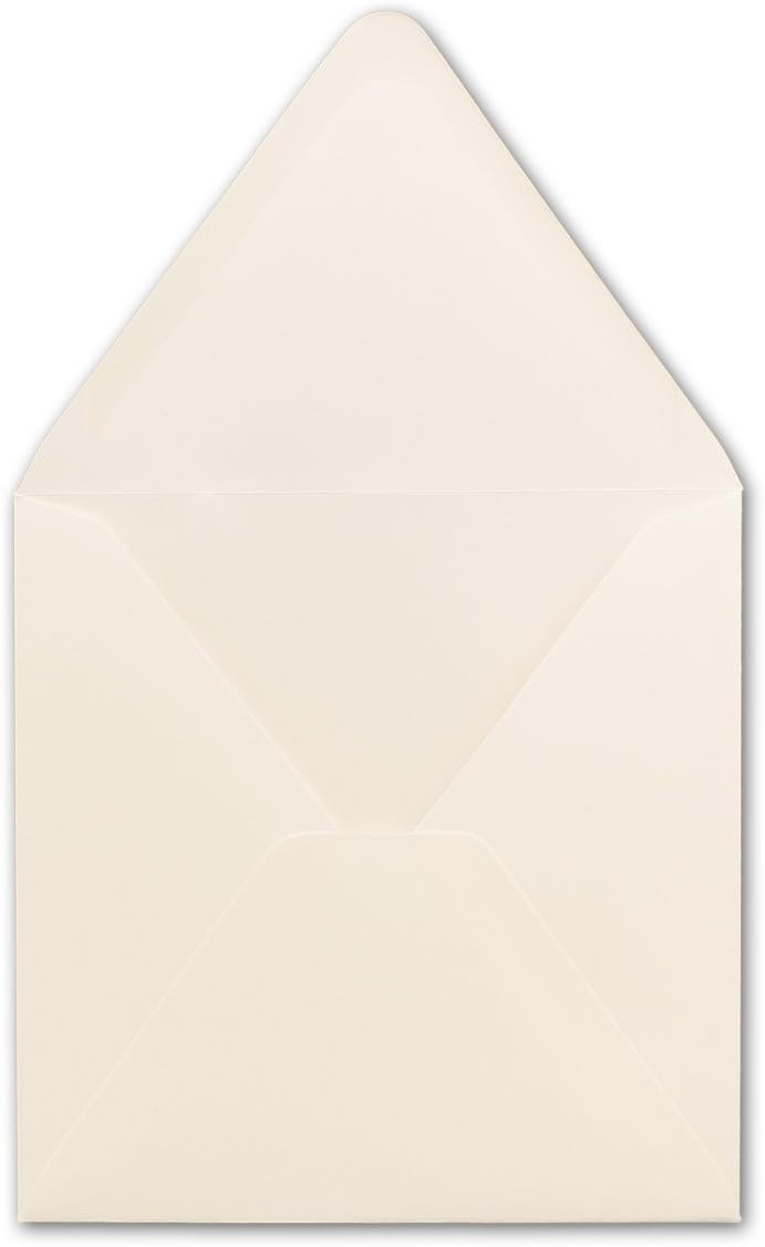 Paper24 Square Envelopes Cream 150 x 150 mm 120 g/m² Nassklebung Your Glüxx Agent Post in Envelopes Without Window Christmas Card Invitations