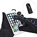 GLOUE Men’s Gloves Waterproof Touchscreen Thick Gloves Keep Warm in Winter Outdoor Cycling Gloves For Men, Black … (03)