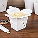 16 oz. / 1 Pint White Chinese / Asian Paper Take-Out Container with Wire Handle by MT Products - (45 Pieces)