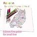 Reaeon Super Fine Point Coloring Pens Art Set with Diamond Head- 0.4mm Colored Fineliner Gel Ink Pen No Bleeding 18 Colors Pack for Drawing,Details,Coloring Books and More