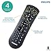 Philips Universal Remote Control for Samsung, Vizio, LG, Sony, Sharp, Roku, Apple TV, RCA, Panasonic, Smart TVs, Streaming Players, Blu-ray, DVD, Simple Setup, 4-Device, Black, SRP9141A/27thumb 3