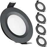 acegoo 4 x 12V LED Recessed Ceiling Lights Cool White 6400K Dimmable 3W