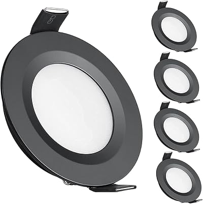 acegoo 4 x 12V LED Recessed Ceiling Lights Cool White 6400K Dimmable 3W
