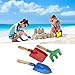 NUOLUX Outdoor Garden Tools Set Rake Shovel Kids Beach Sandbox Toy 3pcs