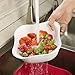 Home and Above 2 Piece Bowl and Drainer Set Holds Fruit, Nuts, Candy, Salads. Drainer/Strainer Nests Inside Large Bowl for Easy Wash and Serve