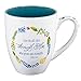 Christian Art Gifts Coffee Mug I Can Do All Things Through Him Watercolor Floral Philippians 4:13 Scripture, 15oz, White/Teal