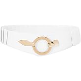 JASGOOD Women Wide Elastic Waist Belt Fashion Stretchy Dress Belt Vintage Stretch Belts Retro Ladies Waistband