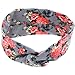 Zittop Mom And Baby Rabbit Ears Elastic Bowknot Headband Set (Gray)