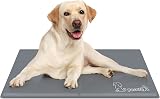 pecute Dog Cooling Mat Medium 65x50cm Self Cooling Gel Pad Grey