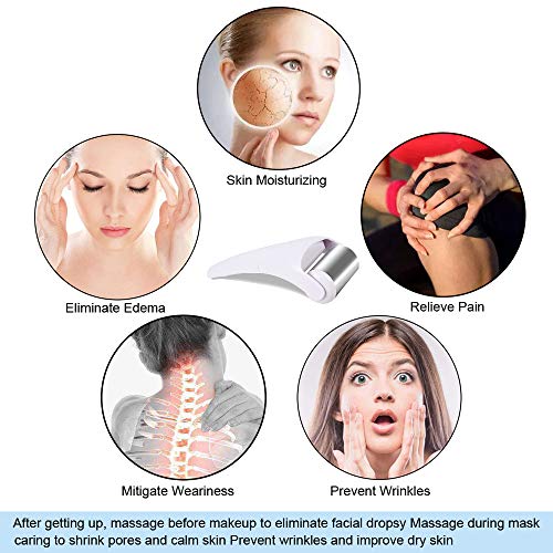 Ice Roller for Face and Eyes - Prevent Wrinkles,Shrink Pores,Eliminate Edema,Relieve Pain,Skin Care Products (White) - Thumbnail 3