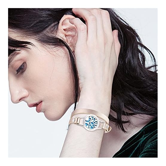 Essential-Oil-Diffuser-BraceletStainless-Steel-Aromatherapy-Locket-Bracelets-Leather-Band-with-8-Color-PadsGirl-Women-Jewelry-Gifts-for-Mom Essential-Oil-Diffuser-BraceletStainless-Steel-Aromatherapy-Locket-Bracelets-Leather-Band-with-8-Color-PadsGirl-Women-Jewelry-Gifts-for-Mom