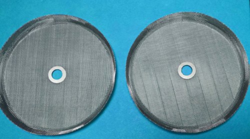 Bodum French Press Replacement Filter Screen (2pack) - Includes Metal Center Ring - Best Universal 8-Cup Stainless Steel Reusable Filter