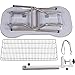 Flying Pig Heavy Duty Stainless Steel Pet Dog Cat Bone Pattern Rubber Surface Grooming Table with Arm/Noose (Black, 38