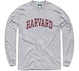 Ivysport Harvard University Long-Sleeve T-Shirt, Classic, Grey, X-Large